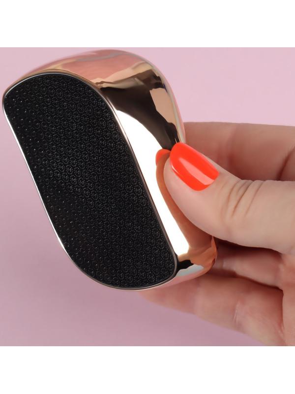 Стеклянная нано-тёрка для ног, 9 × 6,5 × 3 см, в картонной коробке, цвет золотистый