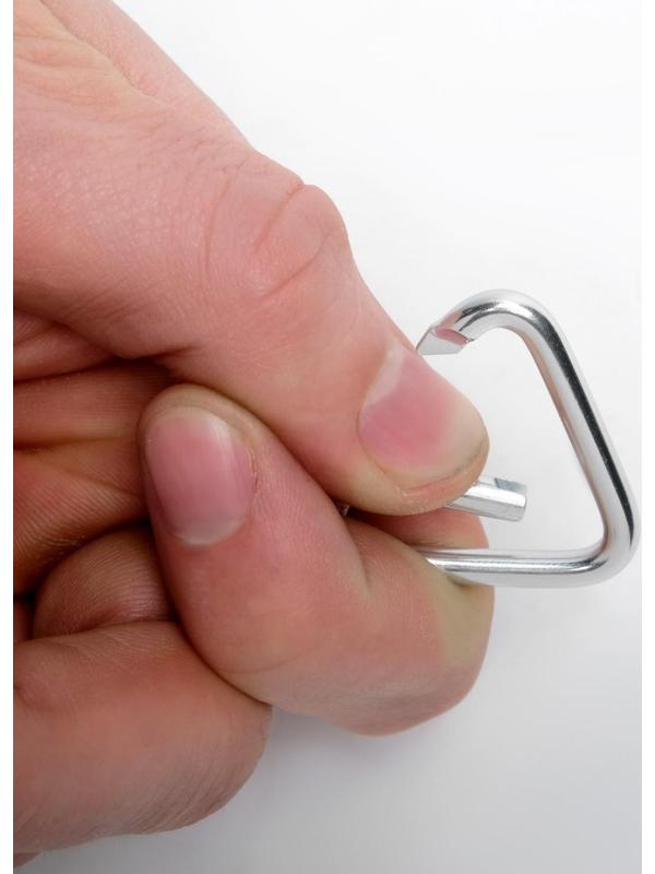 Карабин треугольник, 4см, микс