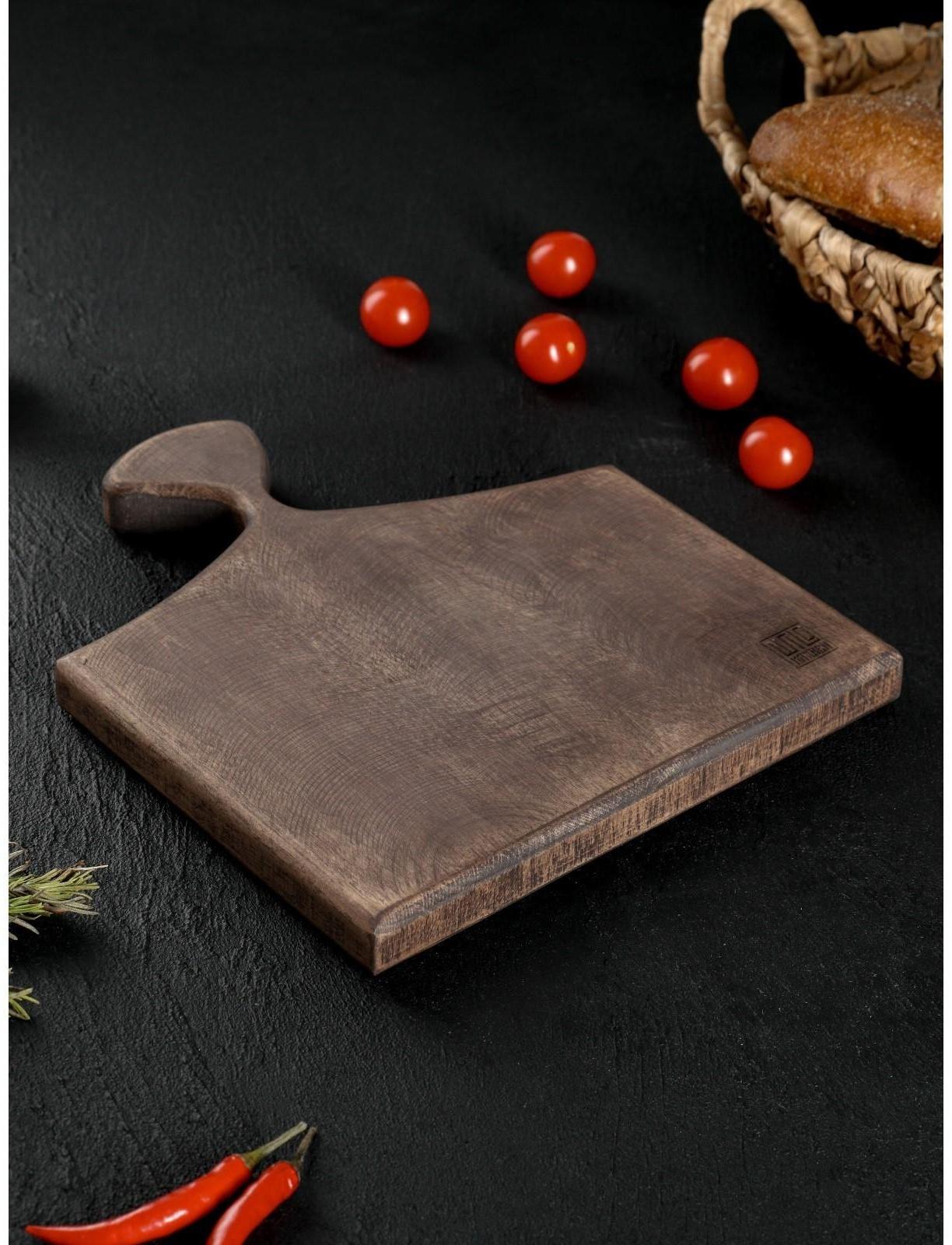 Разделочная доска для подачи Wild Kitchen, 26×22×2.5 см, граб темный