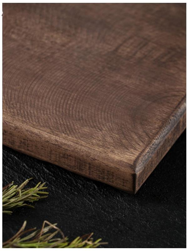 Разделочная доска для подачи Wild Kitchen, 26×22×2.5 см, граб темный