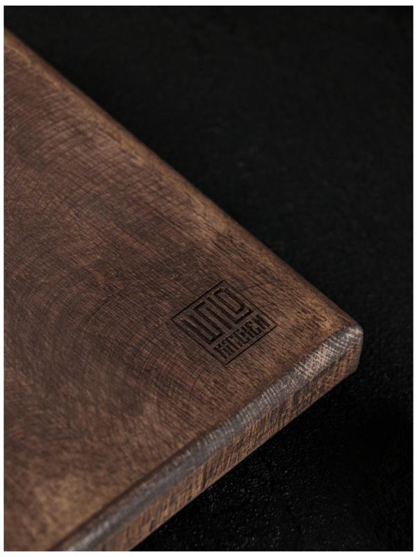 Разделочная доска для подачи Wild Kitchen, 26×22×2.5 см, граб темный