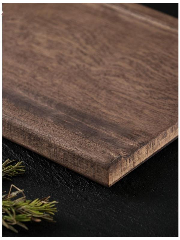 Разделочная доска для подачи Wild Kitchen, 32×19×2.5 см, граб темный