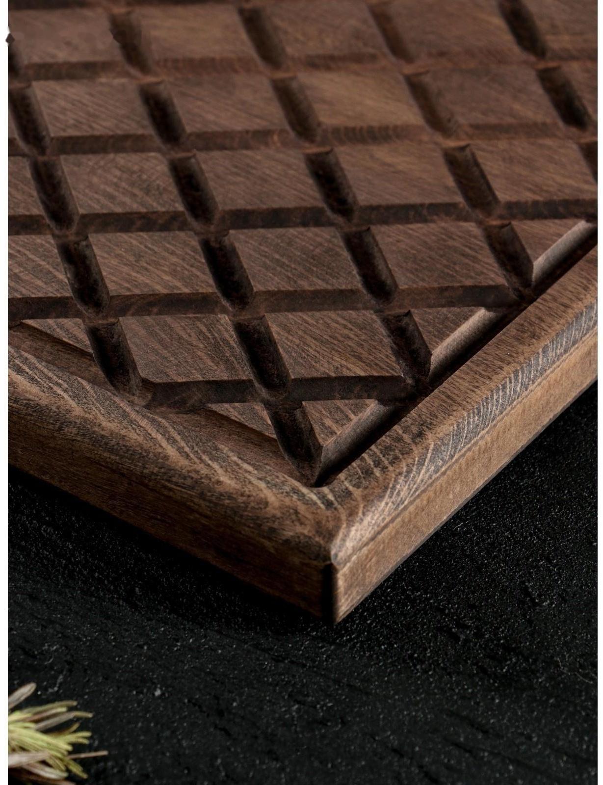 Разделочная доска для подачи Wild Kitchen, 42×22×2.5 см, граб темный