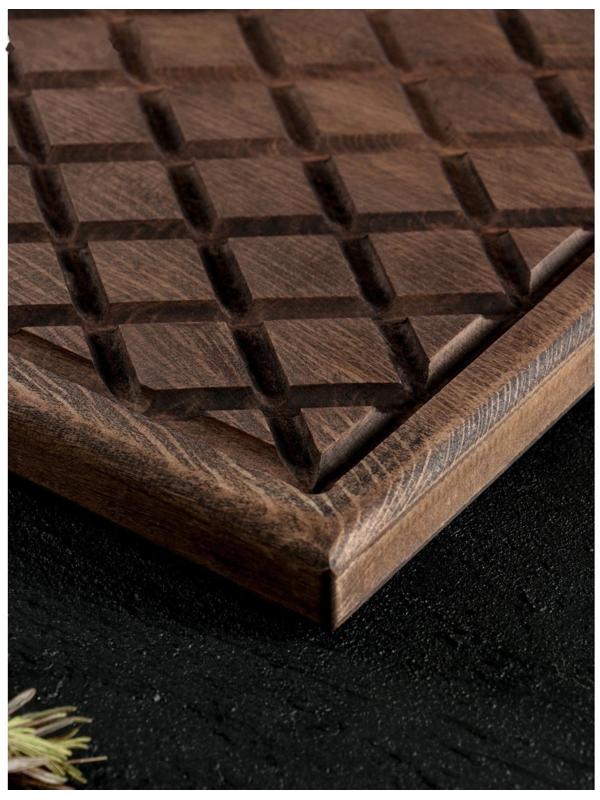 Разделочная доска для подачи Wild Kitchen, 42×22×2.5 см, граб темный