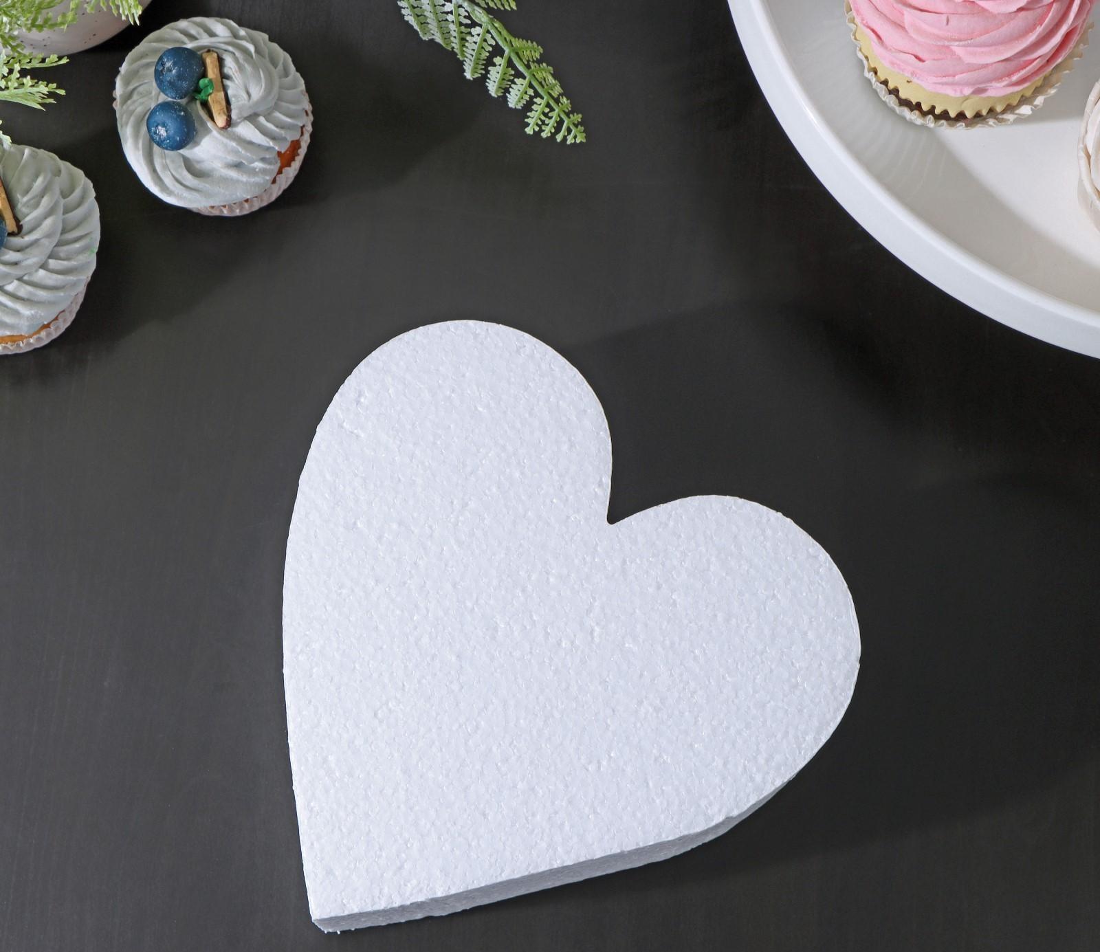 Фальшярус для торта «Сердце», d=18 см, h=7 см, цвет белый