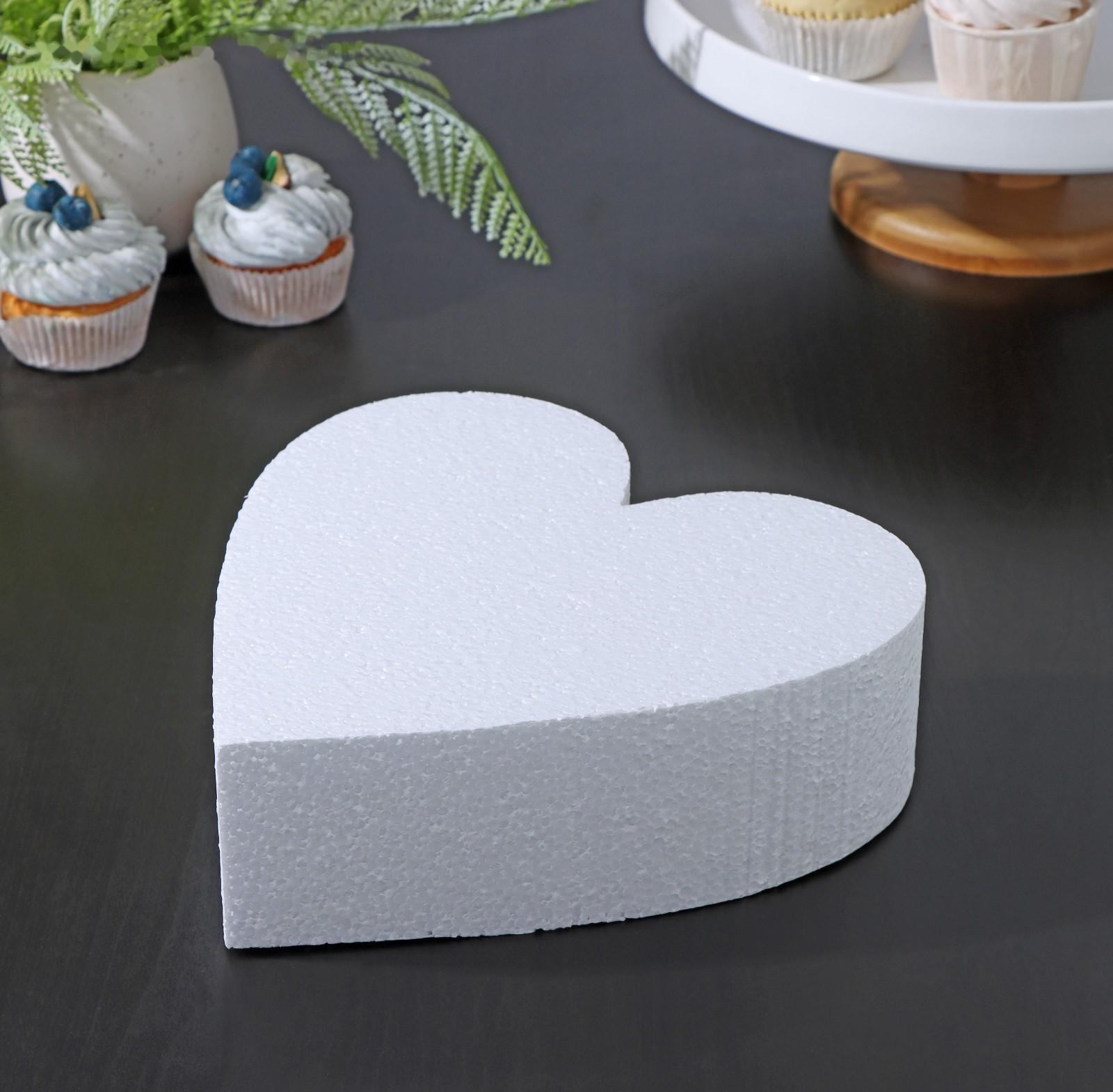 Фальшярус для торта «Сердце», d=22 см, h=7 см, цвет белый