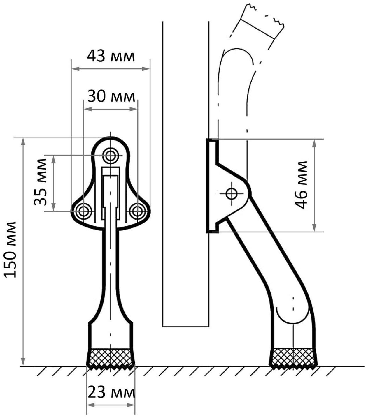 Фиксатор дверной LOCKLAND,  