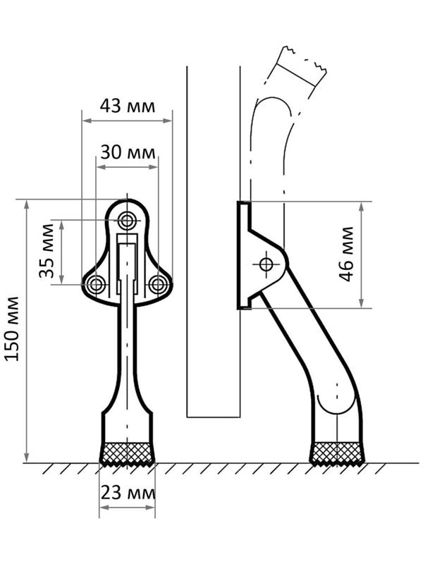 Фиксатор дверной LOCKLAND,  