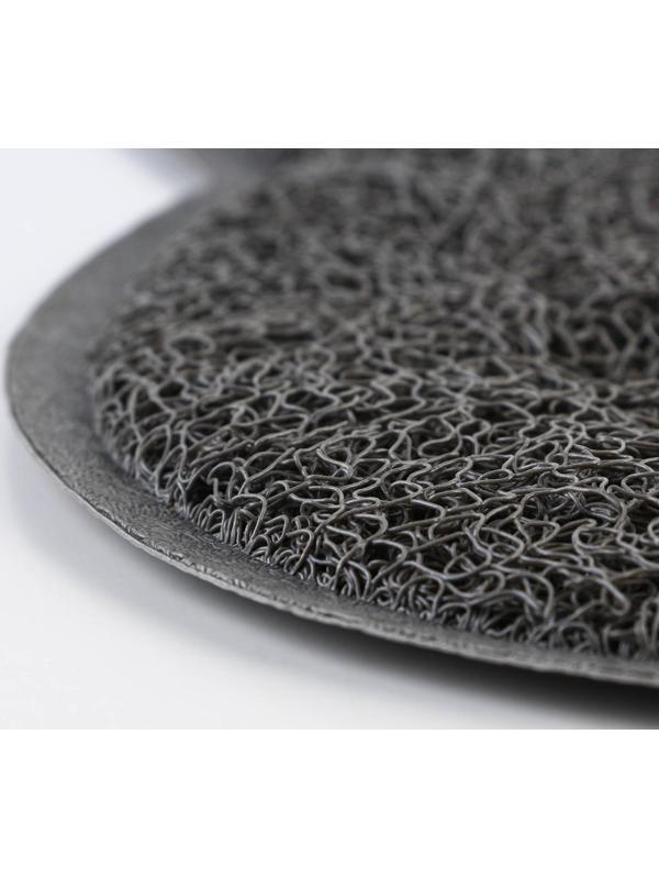 Коврик универсальный под миску и лоток «Мордочка», 30х40 см, серый