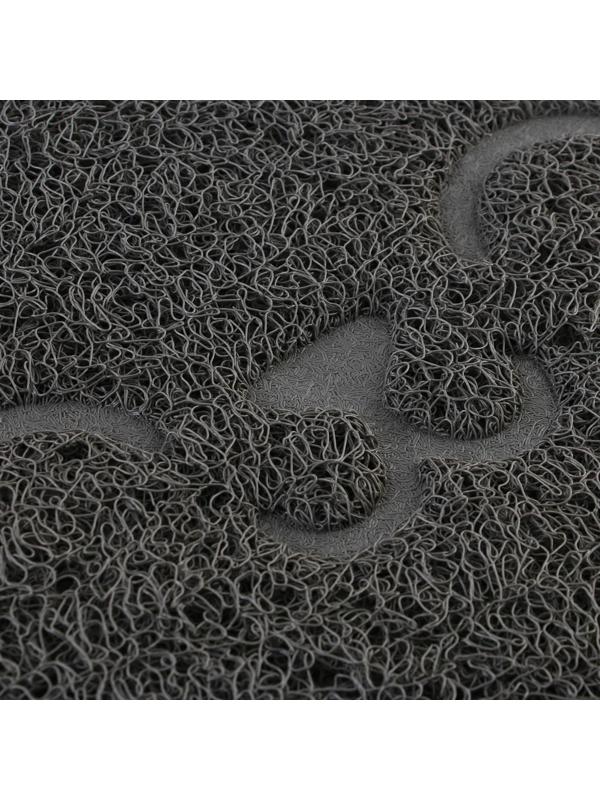 Коврик универсальный под миску и лоток «Мордочка», 30х40 см, серый