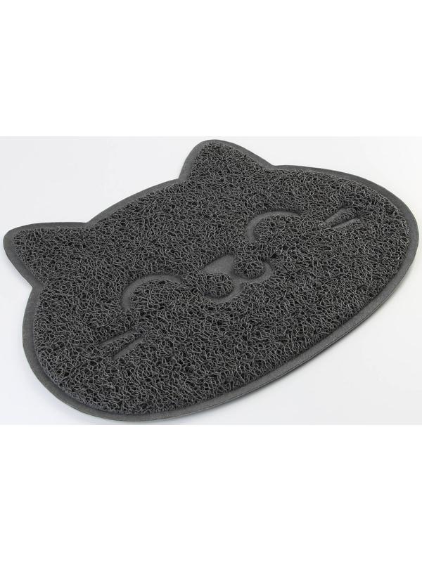 Коврик универсальный под миску и лоток «Мордочка», 30х40 см, серый