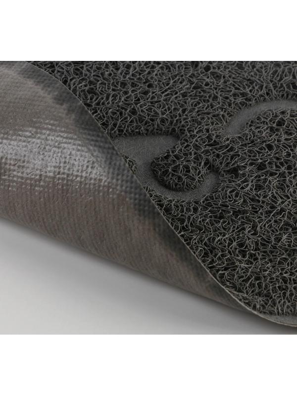 Коврик универсальный под миску и лоток «Мордочка», 30х40 см, серый