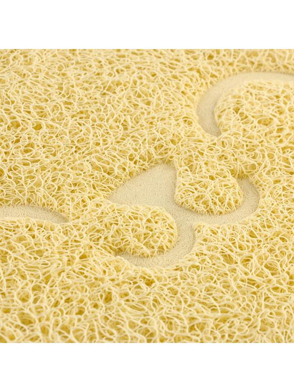 Коврик универсальный под миску и лоток «Мордочка», 30х40 см, бежевый