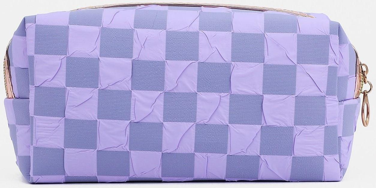 Косметичка на молнии, цвет сиреневый