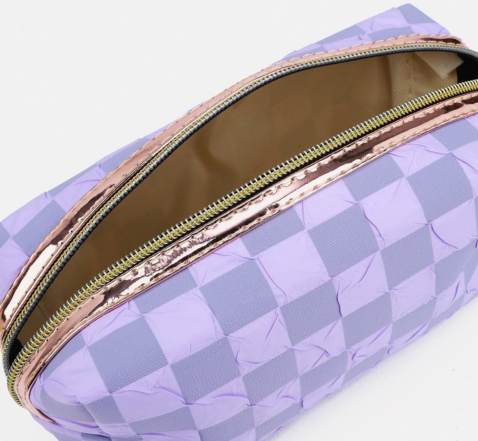 Косметичка на молнии, цвет сиреневый