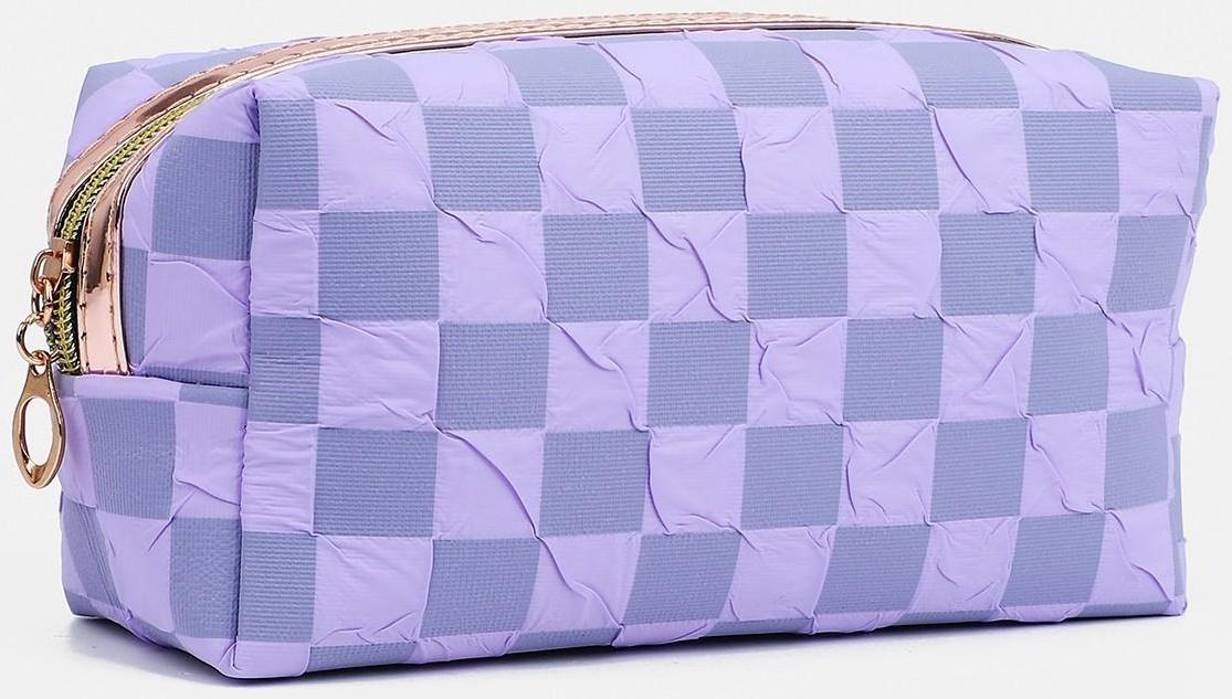 Косметичка на молнии, цвет сиреневый