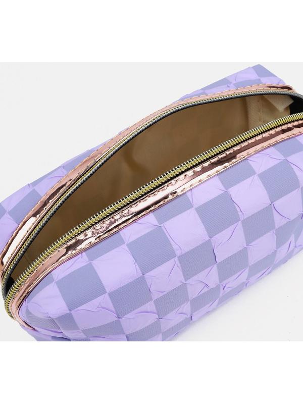 Косметичка на молнии, цвет сиреневый