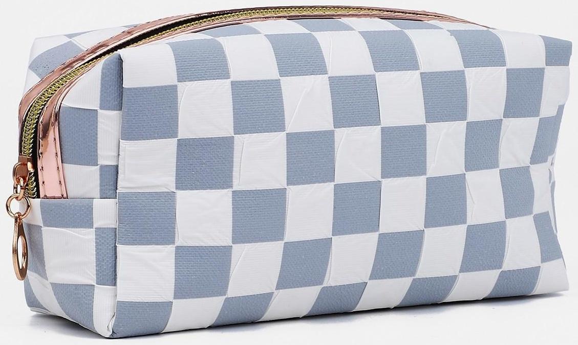 Косметичка на молнии, цвет серый