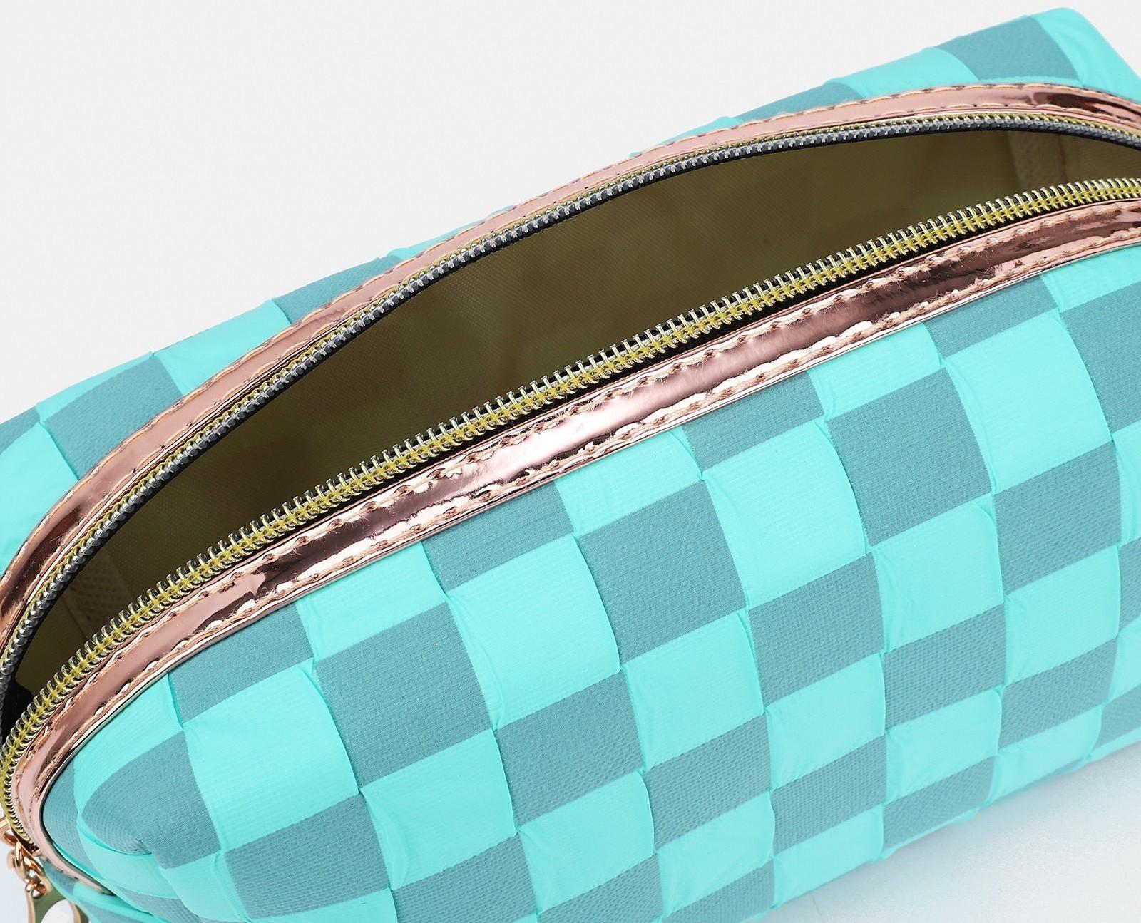 Косметичка на молнии, цвет бирюзовый