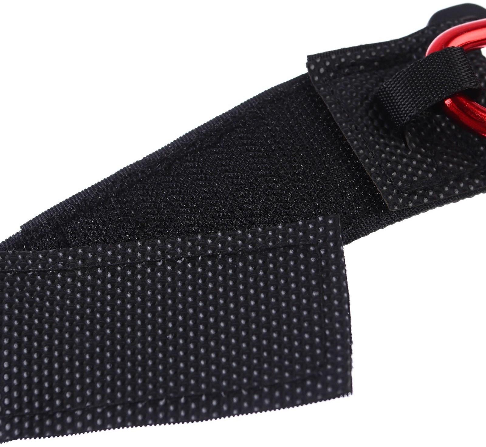 Карабин на липучке для сумки на коляску, металлический, цвет красный