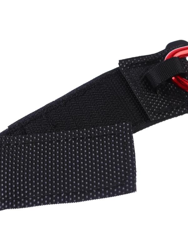 Карабин на липучке для сумки на коляску, металлический, цвет красный