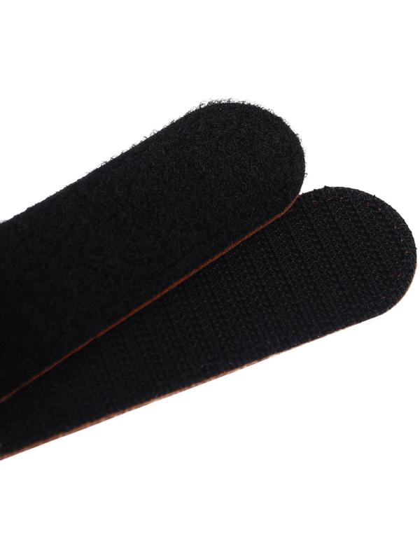 Карабин для сумки на коляску, липучка из экокожи, цвет коричневый