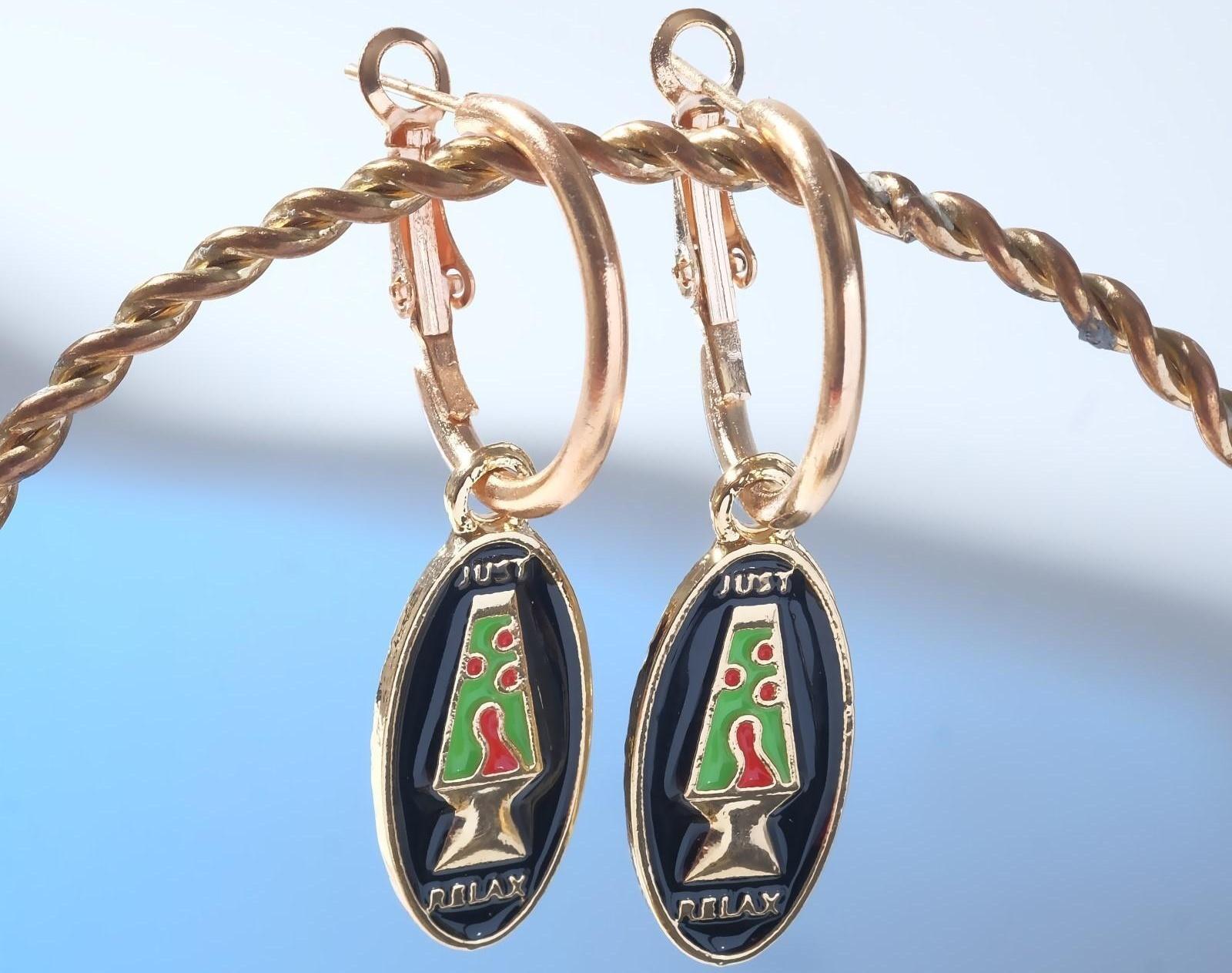 Серьги эмаль 