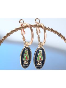 Серьги эмаль 