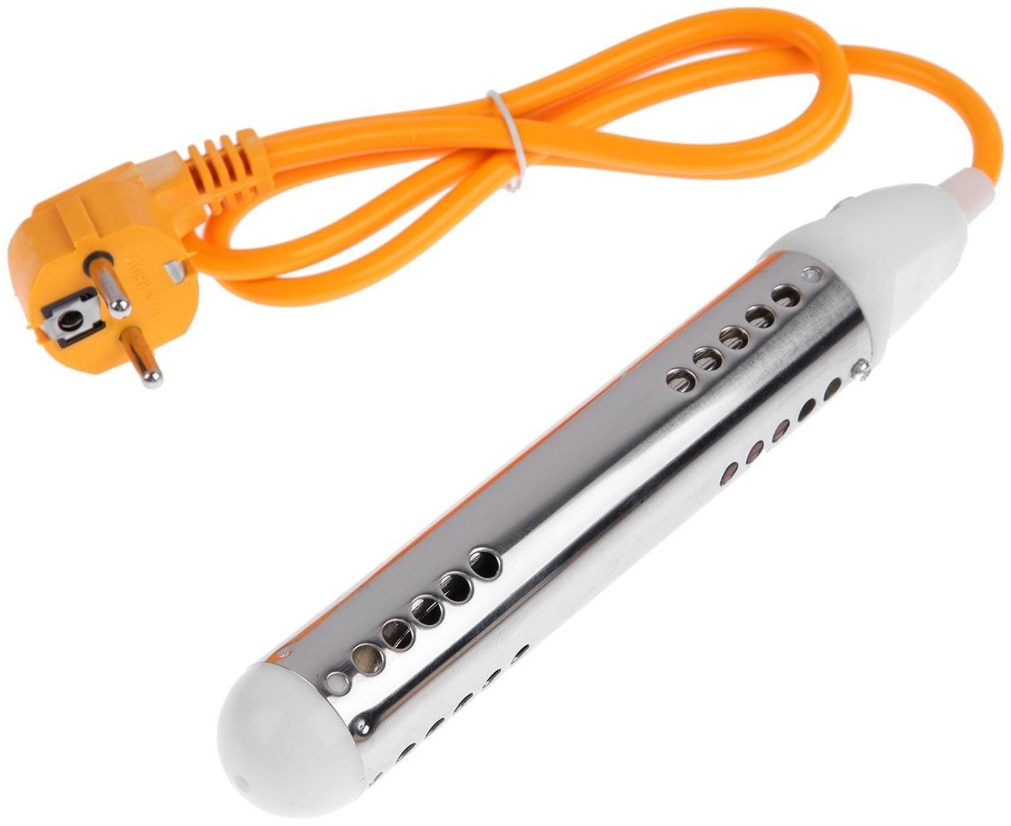 Электрокипятильник Luazon LEK 07, 1200 Вт, терморегулятор, скрытый нагрев, 220 В, белый