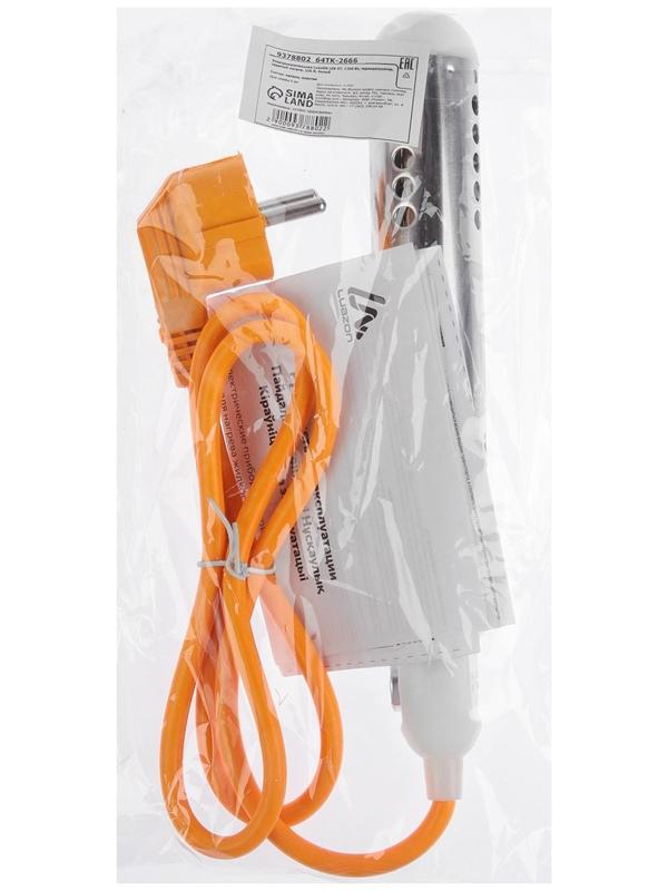 Электрокипятильник Luazon LEK 07, 1200 Вт, терморегулятор, скрытый нагрев, 220 В, белый