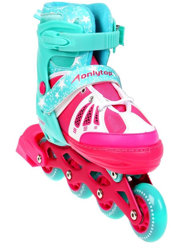 Роликовые коньки раздвижные, р. 38-41, светящиеся колёса PU 70 мм, алюминиевая рама, ABEC 7