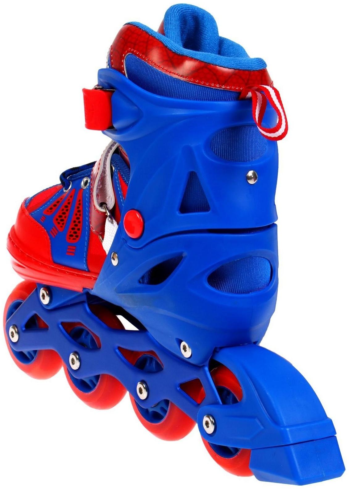 Роликовые коньки раздвижные, р. 34-37, светящиеся колёса PU 64 мм, алюминиевая рама, ABEC 7