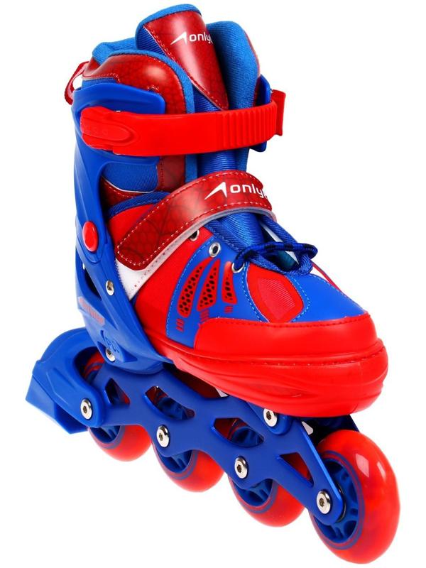 Роликовые коньки раздвижные, р. 34-37, светящиеся колёса PU 64 мм, алюминиевая рама, ABEC 7