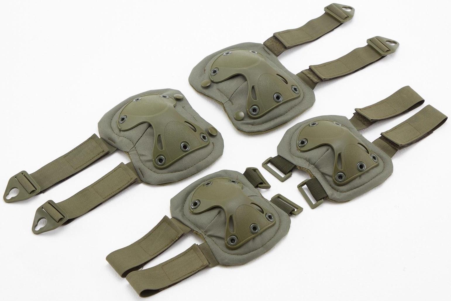 Набор 2 наколенника, 2 налокотника, зеленый