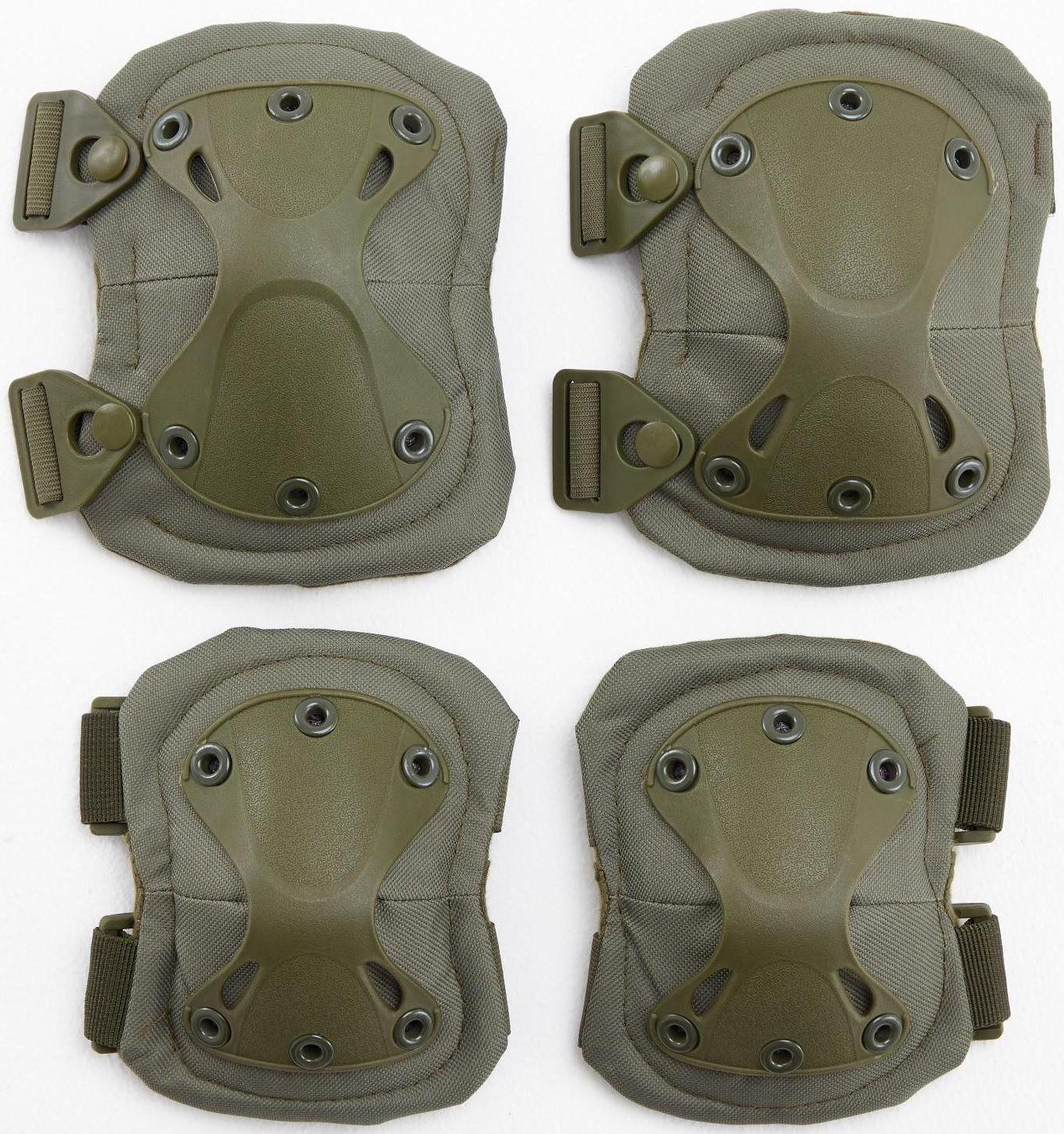 Набор 2 наколенника, 2 налокотника, зеленый