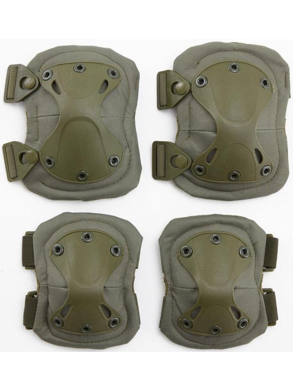 Набор 2 наколенника, 2 налокотника, зеленый