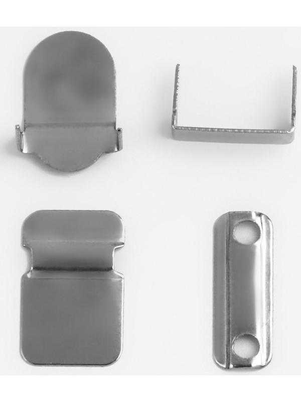 Крючки на прокол для брюк и юбок, 2 шипа, 1,8 × 1,6 см, 2 шт, цвет серебряный