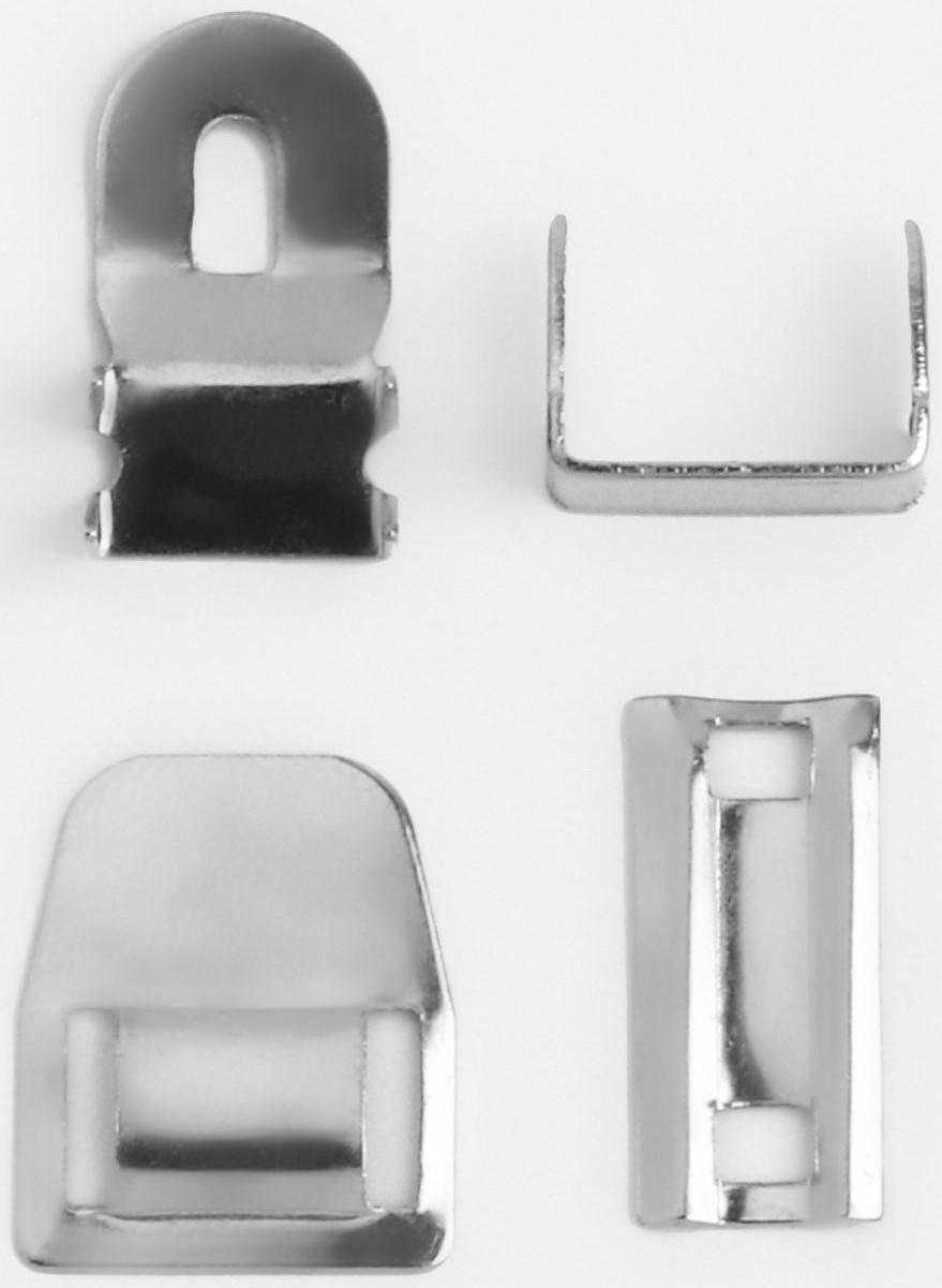 Крючки на прокол для брюк и юбок, 4 шипа, 1,7 × 1,7 см, 2 шт, цвет серебряный