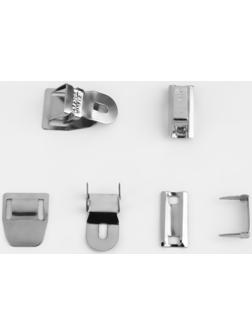 Крючки на прокол для брюк и юбок, 4 шипа, 1,7 × 1,7 см, 2 шт, цвет серебряный