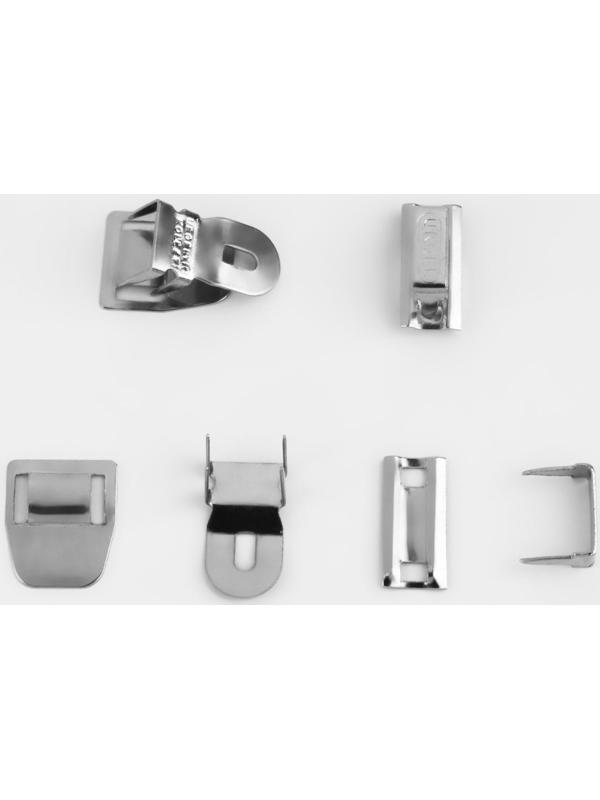 Крючки на прокол для брюк и юбок, 4 шипа, 1,7 × 1,7 см, 2 шт, цвет серебряный