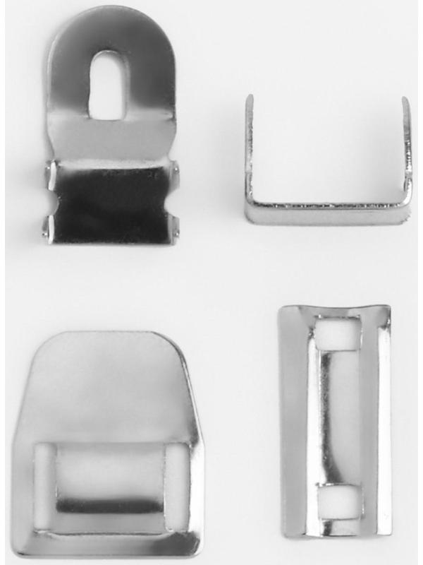 Крючки на прокол для брюк и юбок, 4 шипа, 1,7 × 1,7 см, 2 шт, цвет серебряный