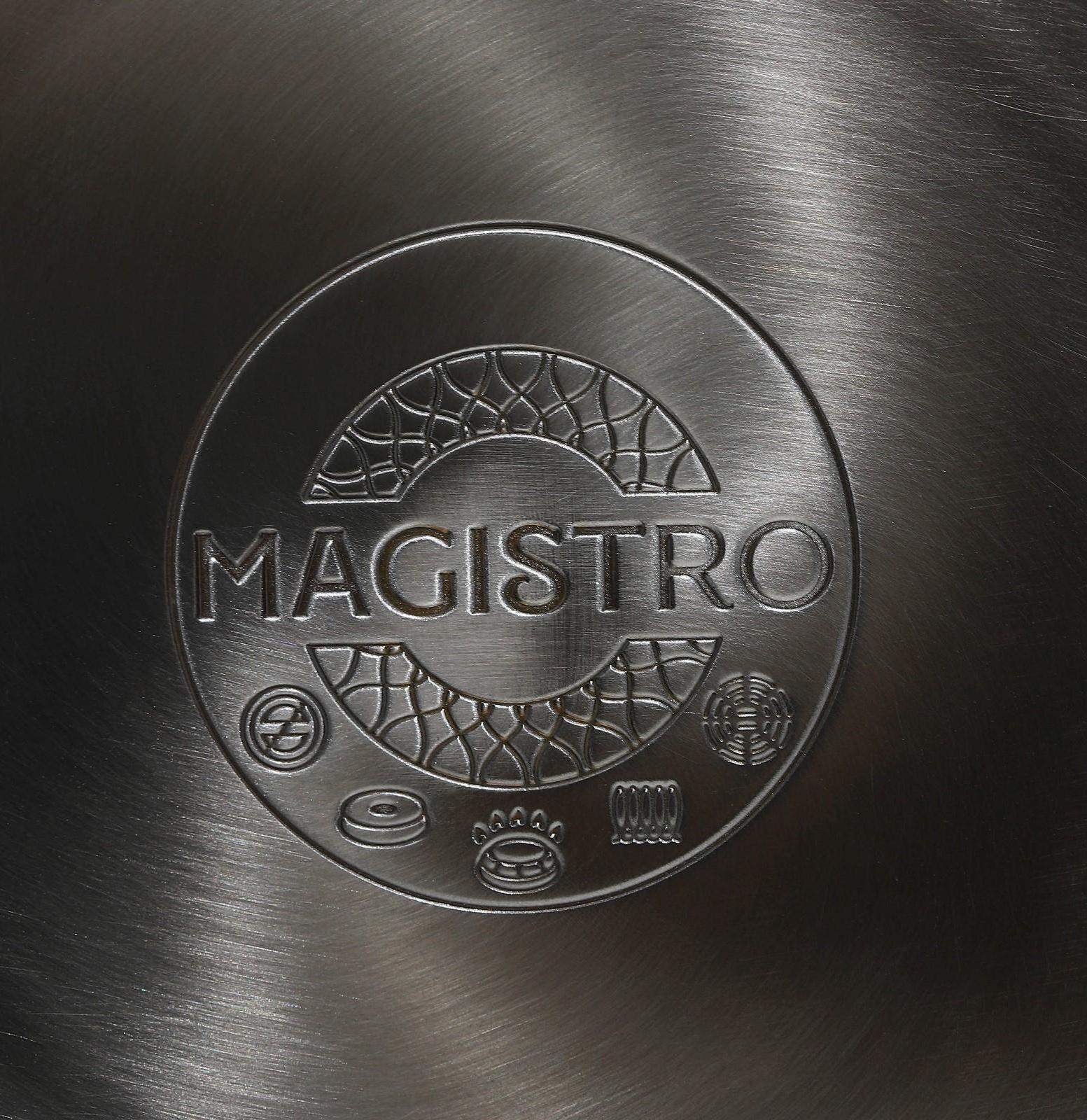 Чайник со свистком из нержавеющей стали Magistro Heat, 3 л, ТРС, индукция, ручка soft-touch, цвет чёрный