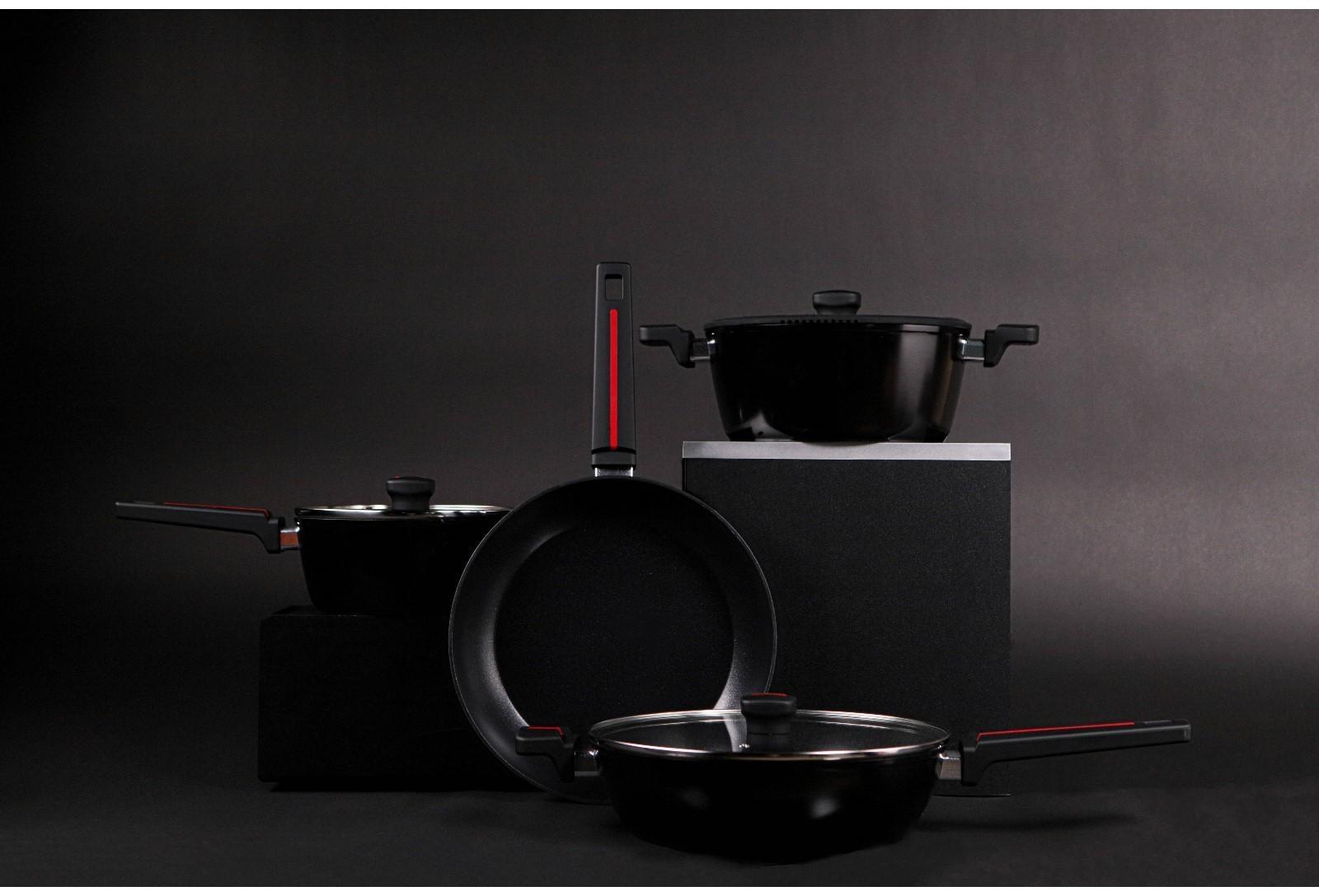 Сковорода Magistro Flame, d=28 см, h=5 см, ручка soft-touch, антипригарное покрытие, индукция