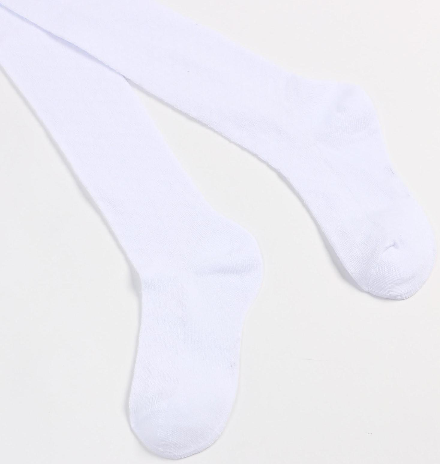 Колготки детские, цвет белый, рост 92-98 см