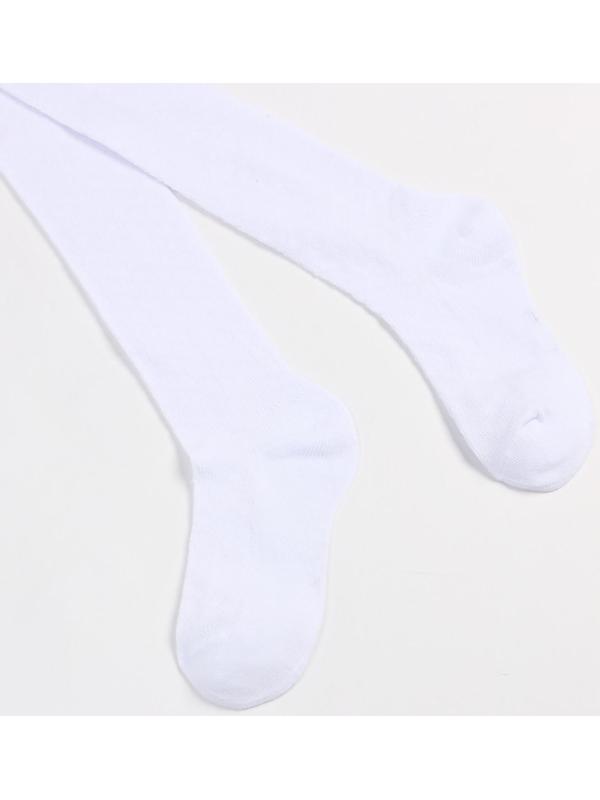 Колготки детские, цвет белый, рост 116-122 см