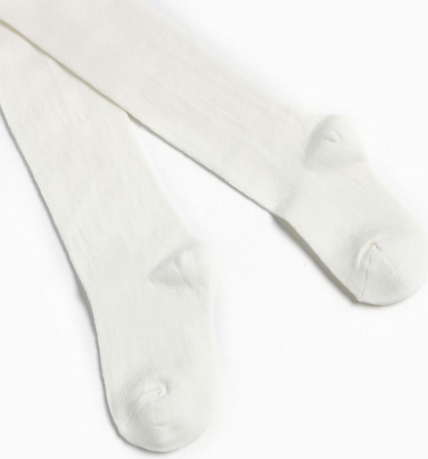 Колготки детские, цвет экрю/сердечки, рост 116-122 см