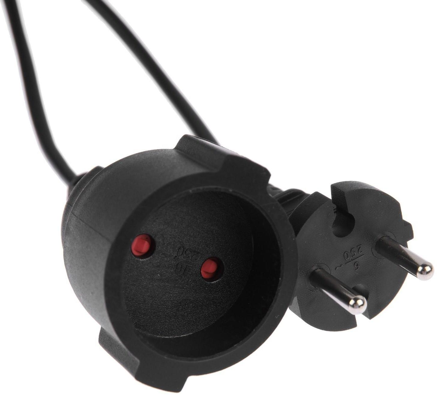 Удлинитель на каркасе 1 розетка, 20 м, 6 А, ПВС 2х0.75 мм2, без з/к, IP20