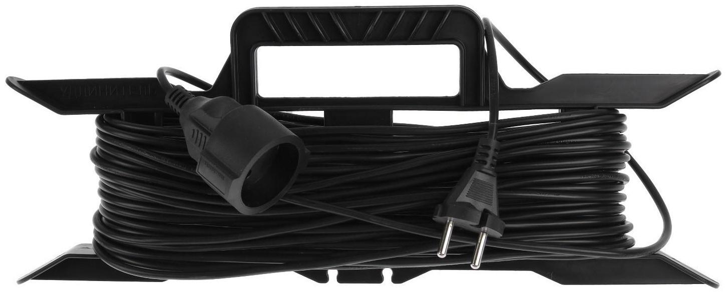 Удлинитель на каркасе 1 розетка, 20 м, 6 А, ПВС 2х0.75 мм2, без з/к, IP20