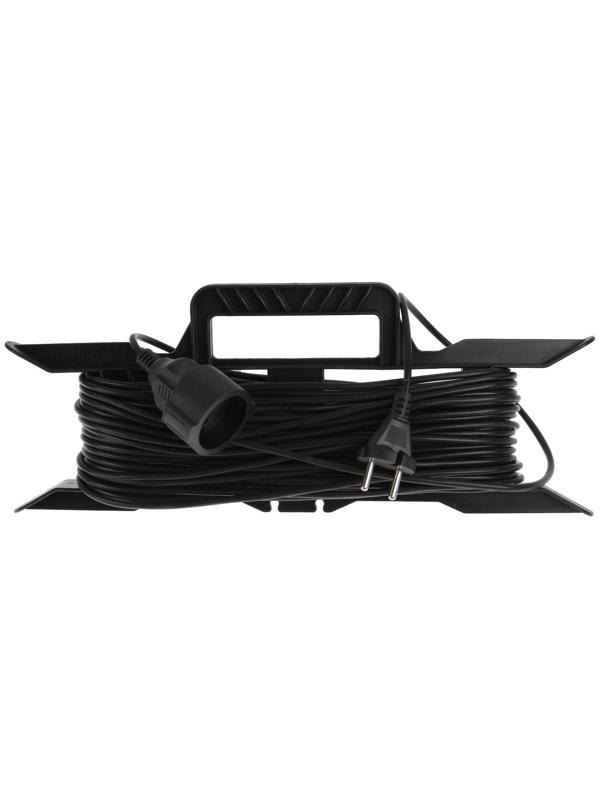 Удлинитель на каркасе 1 розетка, 20 м, 6 А, ПВС 2х0.75 мм2, без з/к, IP20