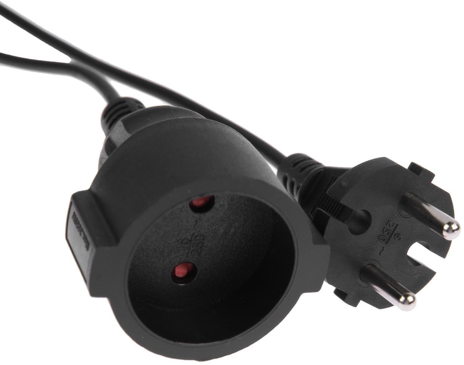 Удлинитель на каркасе 1 розетка, 10 м, 6 А, ПВС 2х0.75 мм2, без з/к, IP20